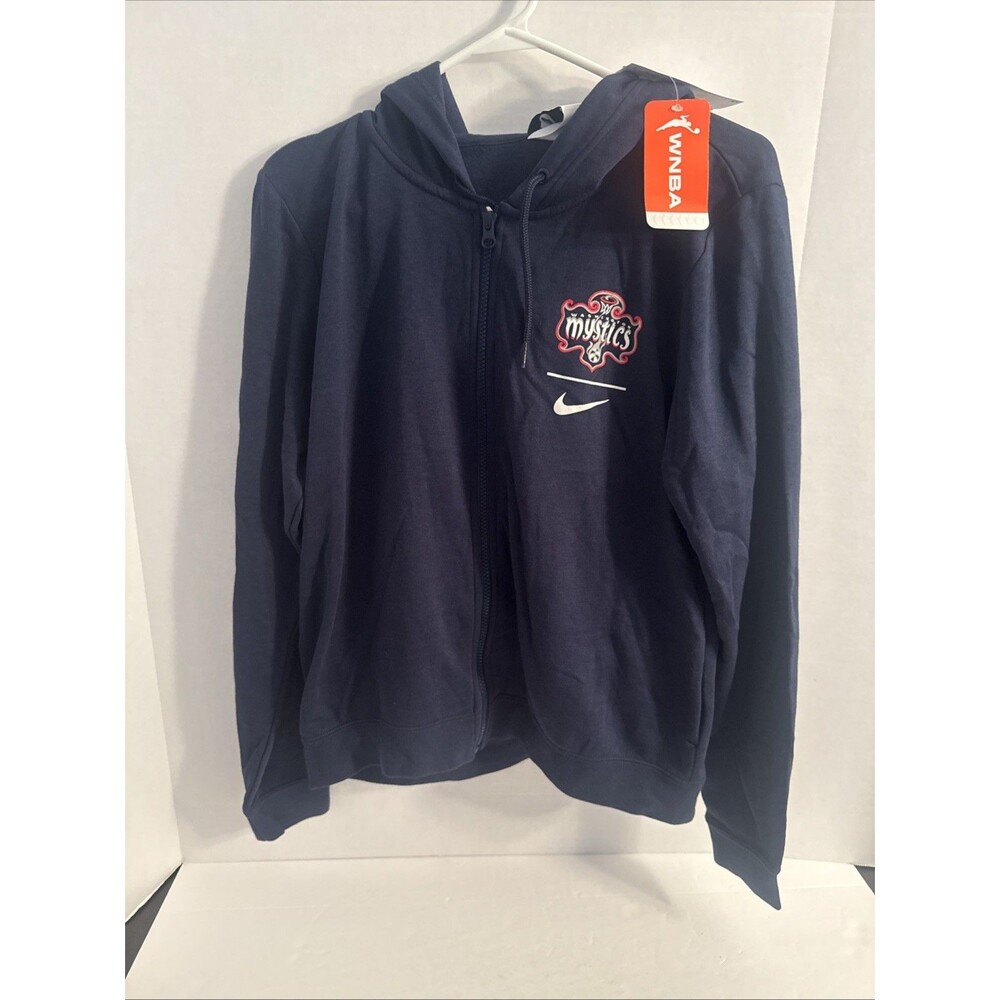 Washington Mystics Nike Full-Zip Hooded Knit Crop Jacket WNBA Womens Size M NWT